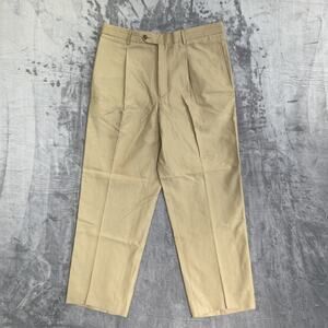 New La Zetagi‎ Pleated Chino Pants Men's Size 38 Beige